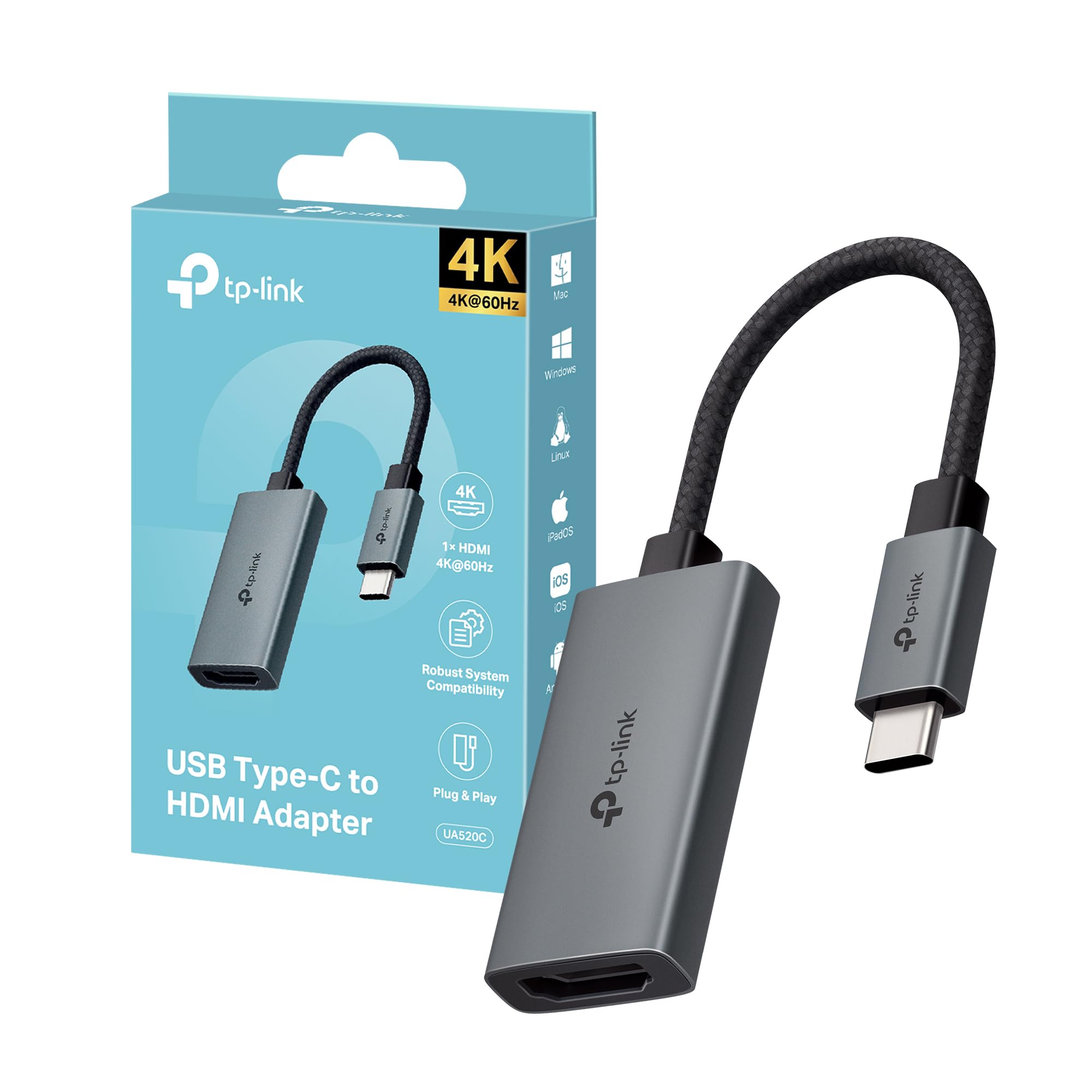 Adaptador Convertidor TP - Link UA520C de USB Tipo C a HDMI