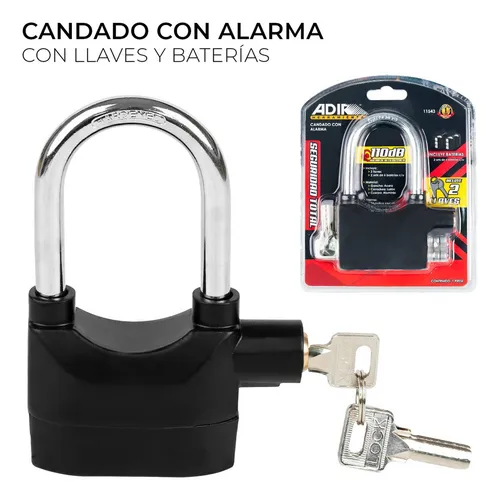 Candado con Alarma para Motosy Bicicletas con 2 Baterías