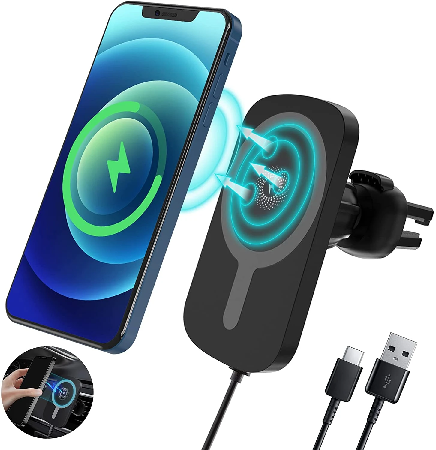 Cargador Inalambrico de Celular para Autos