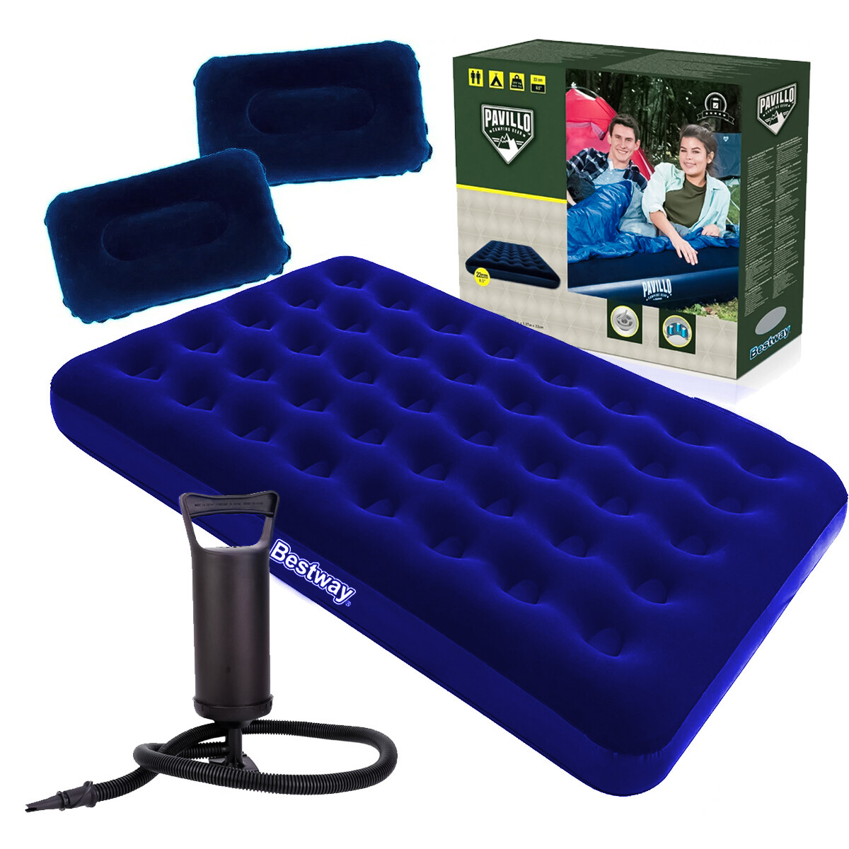 Colchon Inflable 2 Plazas Almohada Bestway