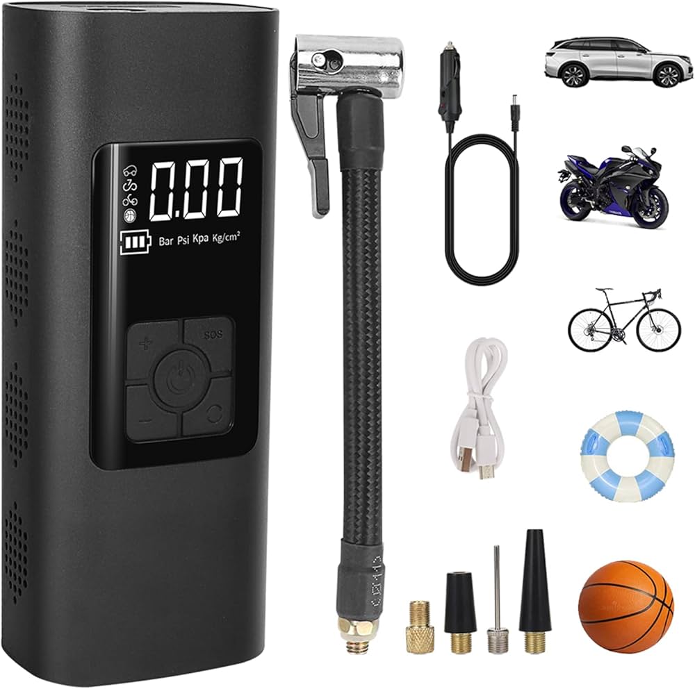 Inflador Portátil Auto Moto Bici