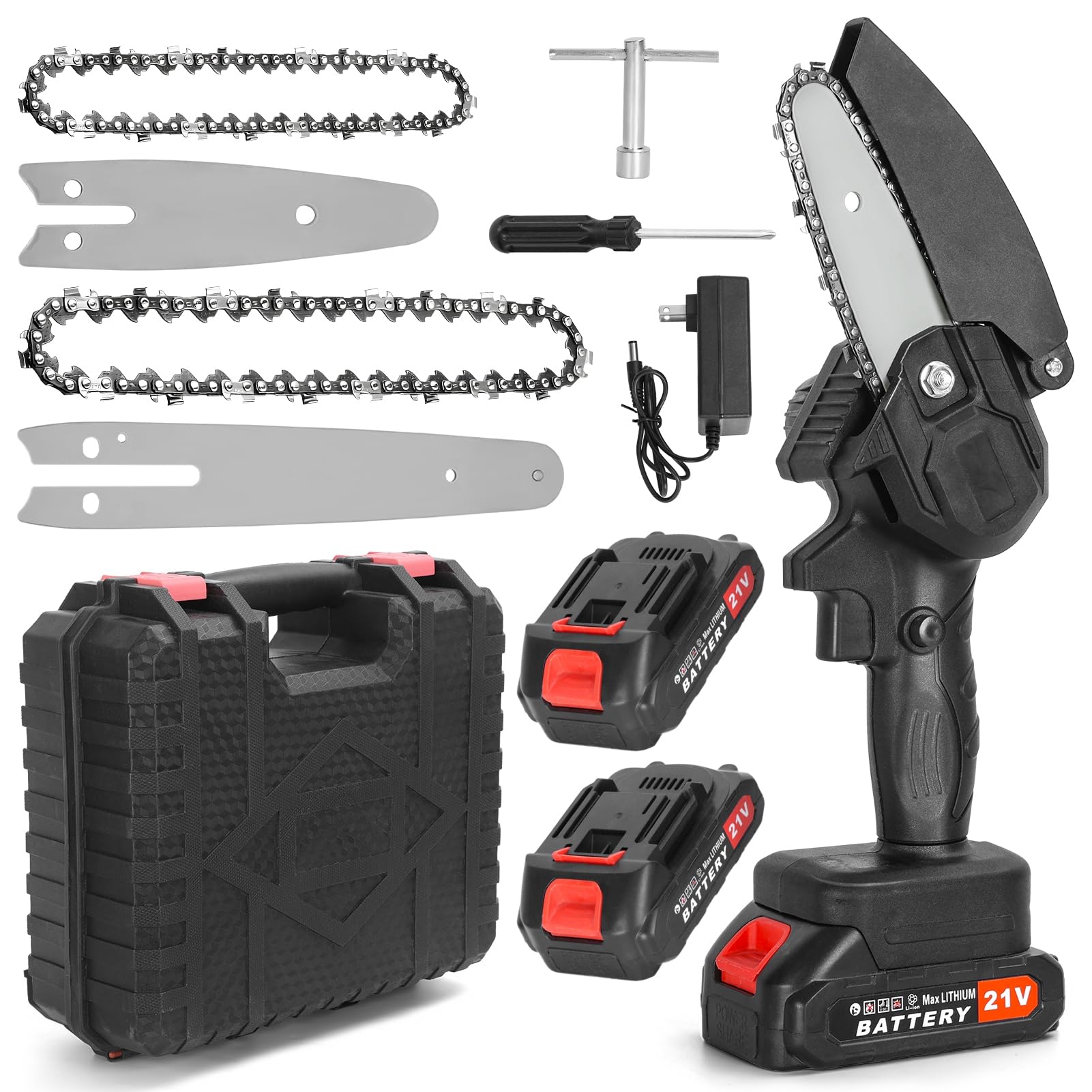 Mini Motosierra 21V con 2 Baterias