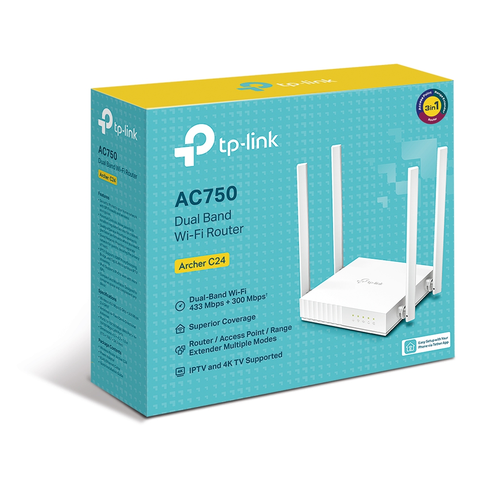 Router Inalámbrico TP - Link Archer C24 Dual Band AC750