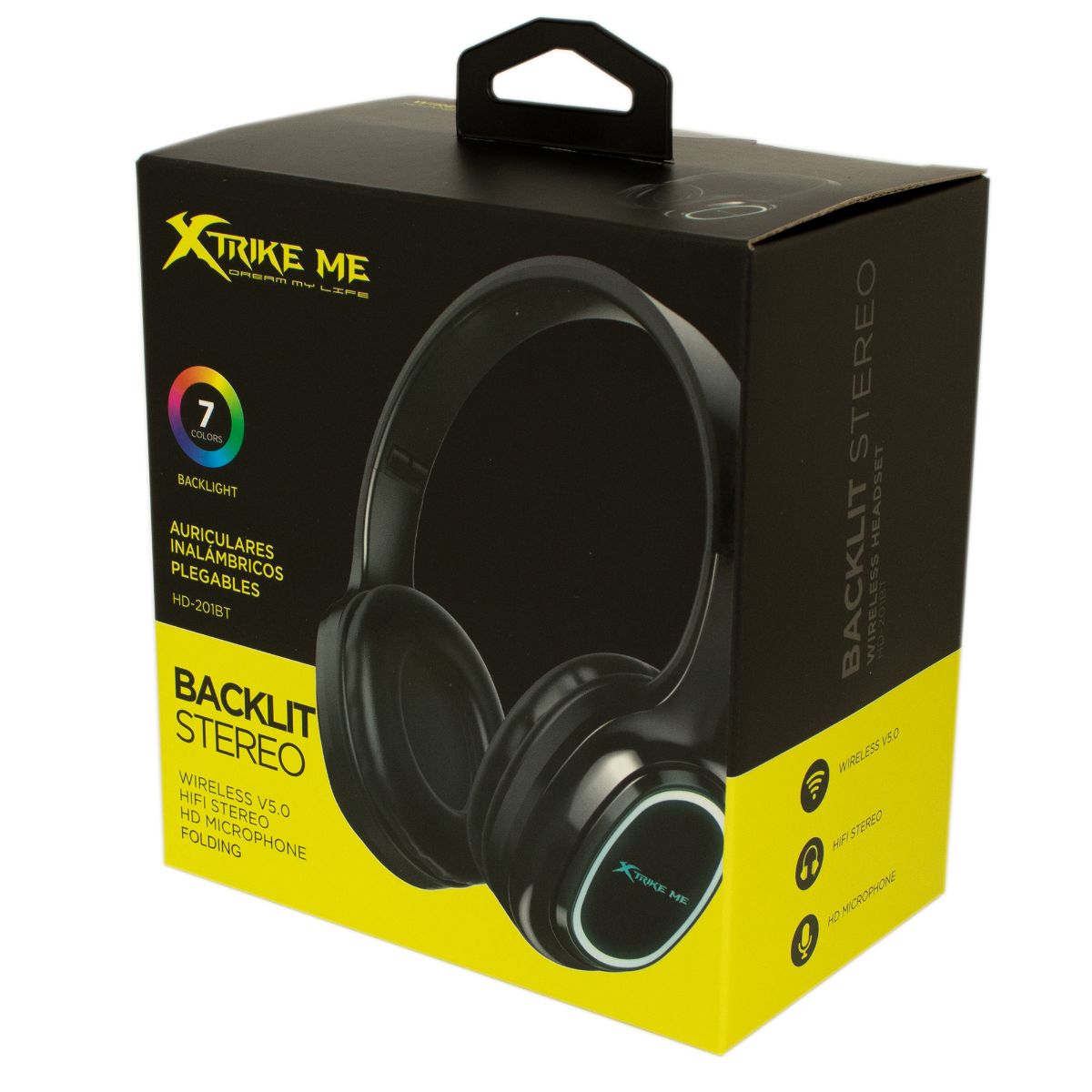 Vincha Auricular Xtrike ME HD - 201BT RGB - Miniatura 2