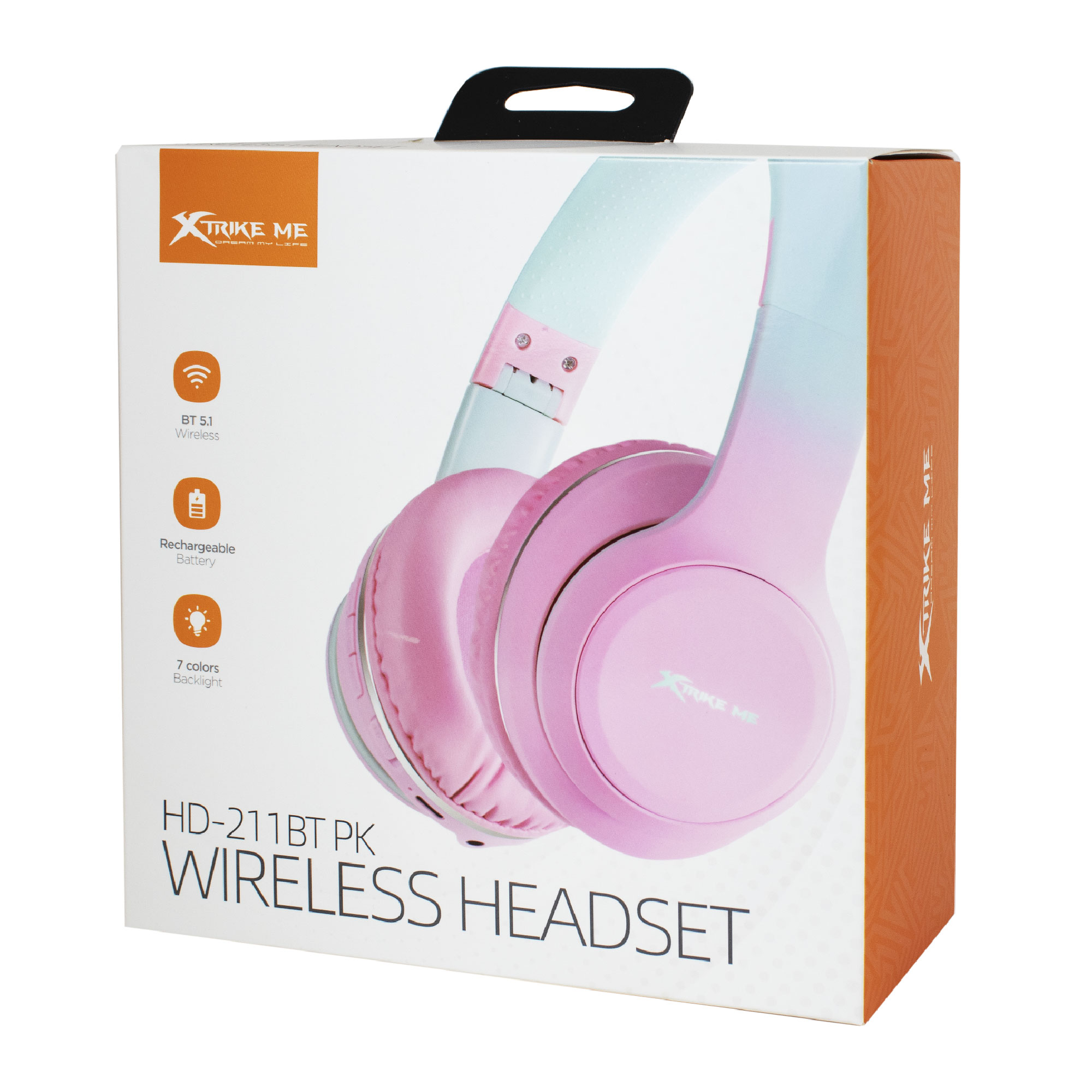 Vincha Auricular Xtrike ME HD - 211BT Rosa - Miniatura 2