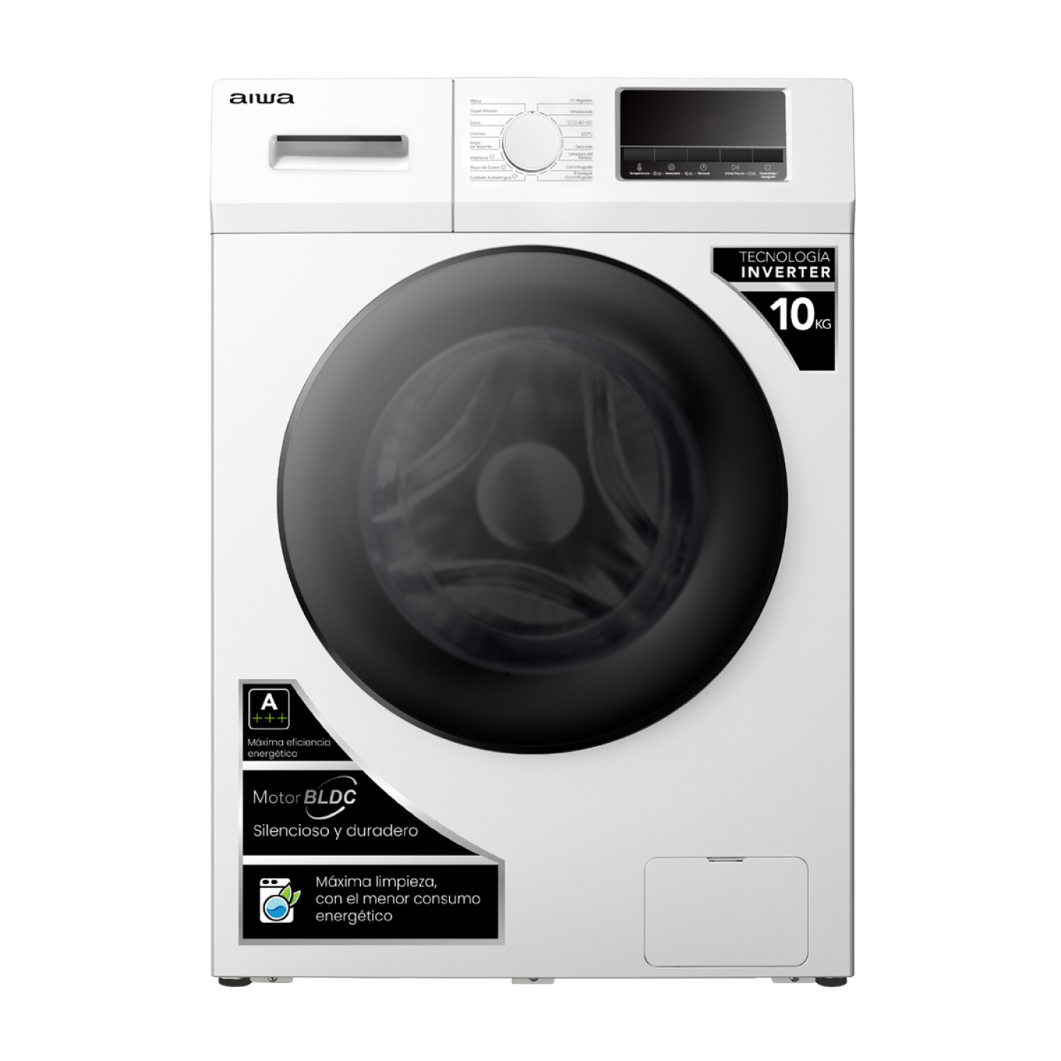 Lavarropas Aiwa Carga Frontal 10KG Inverter
