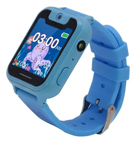Juguete Reloj Smartwatch Infantil F8 Celeste
