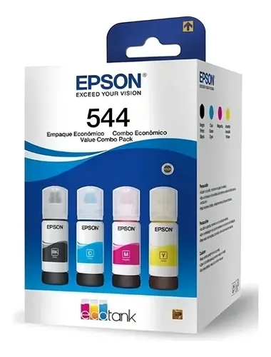 Pack de 4 Botellas de Tinta Epson T544 L3150 / L3110 / L5190
