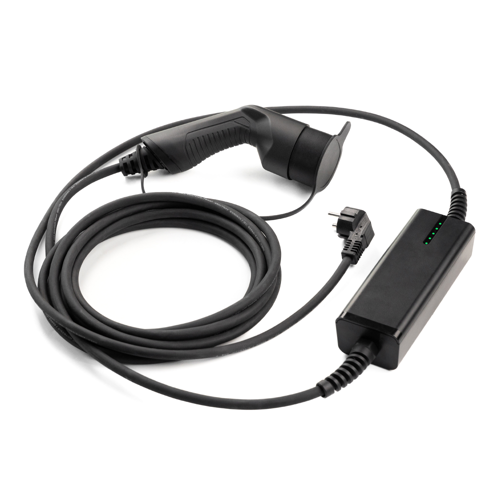 Cargador portátil p/ autos eléctricos negro